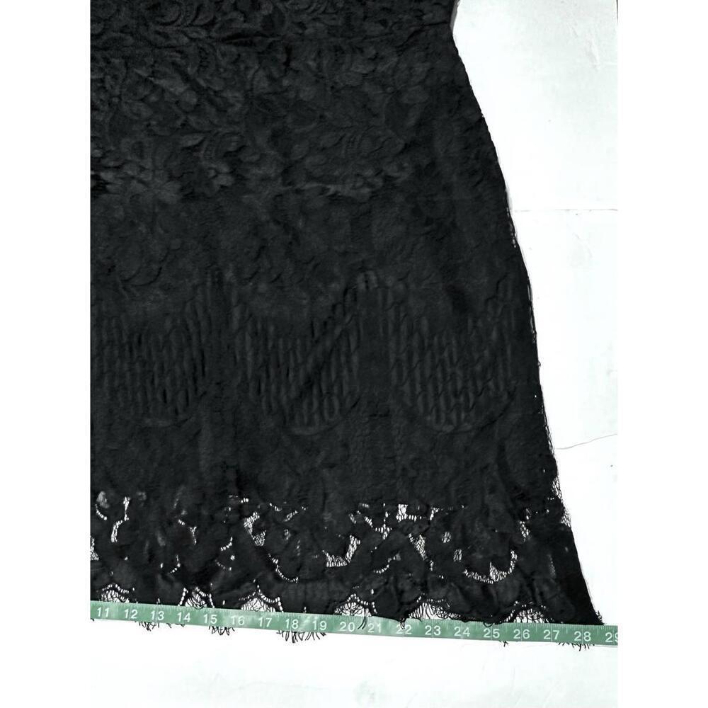 MSLG Black Lace Wedding Guest Dress Short V-Back Zipper Closure Women's XXL -NEW - Picture 5 of 9